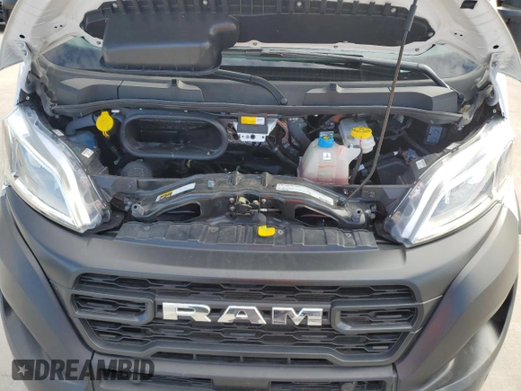 2023 Ram ProMaster Cargo with VIN 3C6LRVAG9PE545344, listed as a Copart auction lot 82880464 with 11,568 mi miles and Clean Title. Bid and sale history available at DreamBid. Image 11.