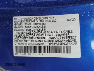 2024 Acura Integra Technology z VIN 19UDE4H64RA012244, wystawiony jako Copart lot #57226215 z przebiegiem 14 487 mil mil oraz Szkoda całkowita • Salvage title. Historia ofert i sprzedaży dostępna na DreamBid. Obrazek 12.
