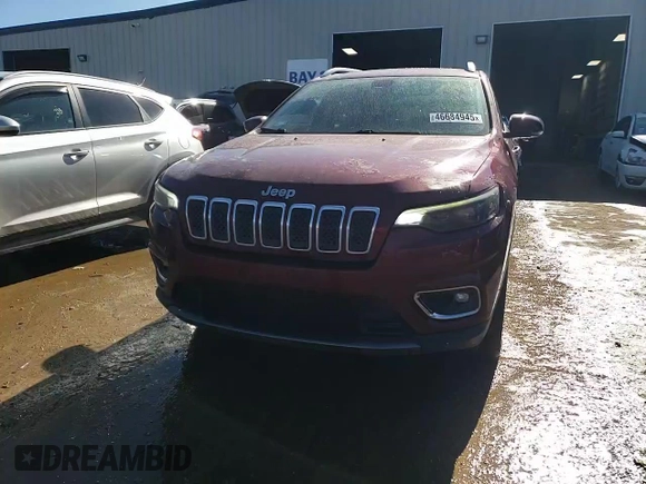 2019 Jeep Cherokee Limited with VIN 1C4PJMDX8KD309317, listed as a Copart auction lot 46684945 with 153,380 mi miles and Salvage Title. Bid and sale history available at carsss.com. Image 13.