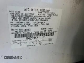 2018 Ford Taurus SEL with VIN 1FAHP2H86JG111137, listed as a Copart auction lot 45495395 with 91,340 mi miles and Salvage Title. Bid and sale history available at carsss.com. Image 12.