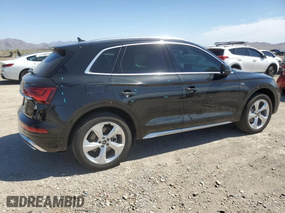 2022 Audi Q5 S line Premium Plus with VIN WA1EAAFYXN2127351, listed as a Copart auction lot 58170194 with 40,565 mi miles and Salvage title. Bid and sale history available at DreamBid. Image 3.