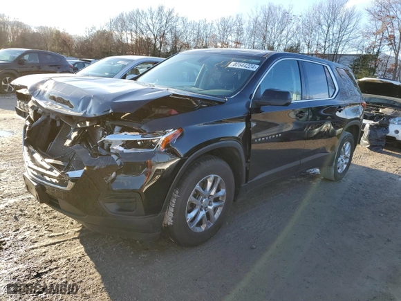 2021 Chevrolet Traverse LS with VIN 1GNEVFKW3MJ207176, listed as a Copart auction lot 82544224 with 55,290 mi miles and Salvage Title. Bid and sale history available at carsss.com. Image 1.
