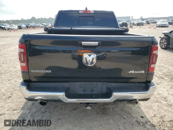 2019 Ram 1500 Laramie with VIN 1C6SRFJT4KN521147, listed as a Copart auction lot 54108615 with 152,888 mi miles and Salvage title. Bid and sale history available at DreamBid. Image 6.