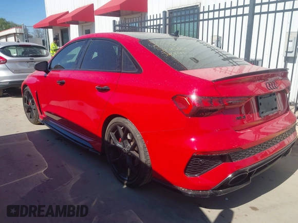 2023 Audi RS 3 with VIN WUAG4DGY0PA903200, listed as a IAAI auction lot 41839519 with 27,224 mi miles. Bid and sale history available at carsss.com. Image 15.