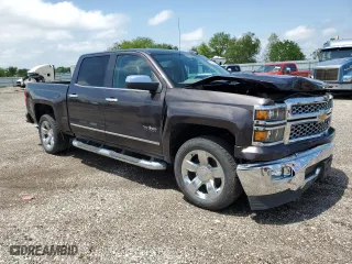 2015 Chevrolet Silverado 1500 LTZ with VIN 3GCPCSEC4FG260894, listed as a Copart auction lot 53303805 with 80,024 mi miles and Salvage Title. Bid and sale history available at carsss.com. Image 4.