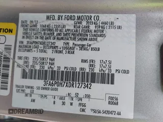 2013 Ford Fusion SE with VIN 3FA6P0H7XDR127342, listed as a IAAI auction lot 41962183 with 138,642 mi miles. Bid and sale history available at carsss.com. Image 9.