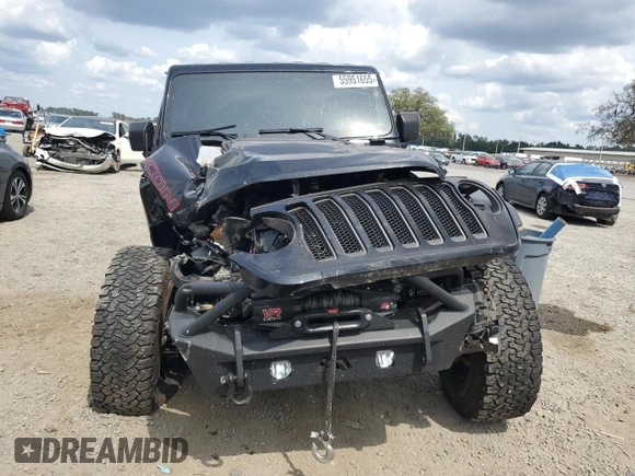 2020 Jeep Wrangler Unlimited Rubicon with VIN 1C4HJXFN2LW218258, listed as a Copart auction lot 55951655 with 64,588 mi miles and Non repairable. Bid and sale history available at DreamBid. Image 5.