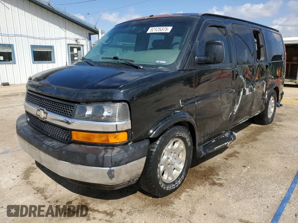 2005 Chevrolet Express Cargo Van YF7 Upfitter with VIN 1GBFG15T151189553, listed as a Copart auction lot 52125375 with 234,494 mi miles and Salvage Title. Bid and sale history available at carsss.com. Image 1.