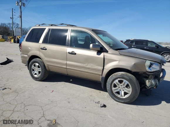 2003 Honda Pilot EX with VIN 2HKYF18753H583293, listed as a Copart auction lot 47276235 with 247,434 mi miles and Salvage Title. Bid and sale history available at carsss.com. Image 4.