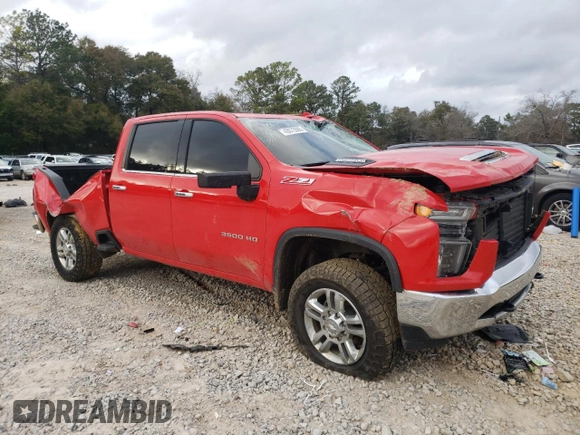 2022 Chevrolet Silverado 3500HD LTZ with VIN 2GC4YUEY9N1211791, listed as a Copart auction lot 43073595 with 69,841 mi miles and Salvage Title. Bid and sale history available at DreamBid. Image 4.