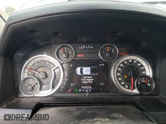 2013 Ram 2500 Laramie with VIN 3C6UR5NL7DG549615, listed as a Copart auction lot 78468794 with 252,794 mi miles and Salvage title. Bid and sale history available at DreamBid. Image 9.