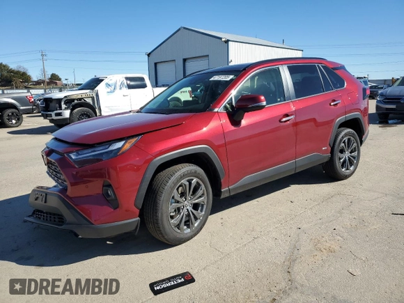 2025 Toyota RAV4 Hybrid Limited with VIN JTMD6RFV2SD153661, listed as a Copart auction lot 47197205 with 919 mi miles and Salvage Title. Bid and sale history available at carsss.com. Image 1.
