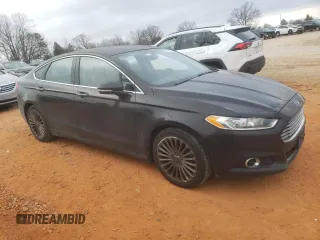 2013 Ford Fusion Titanium with VIN 3FA6P0K98DR123865, listed as a Copart auction lot 42846505 with 94,598 mi miles and Salvage Title. Bid and sale history available at DreamBid. Image 4.