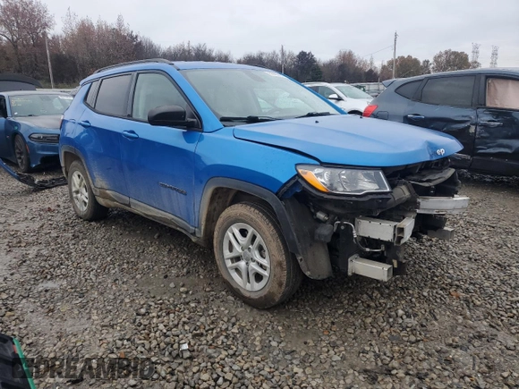 2018 Jeep Compass Sport with VIN 3C4NJCAB2JT287351, listed as a Copart auction lot 83685394 with 67,046 mi miles and Salvage Title. Bid and sale history available at carsss.com. Image 4.