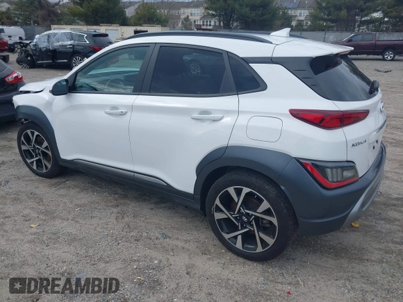 2022 Hyundai Kona Limited with VIN KM8K5CA39NU791533, listed as a IAAI auction lot 41738274 with 50,379 mi miles. Bid and sale history available at carsss.com. Image 3.
