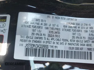 2010 Mazda CX-9 Grand Touring with VIN JM3TB3MV3A0226699, listed as a IAAI auction lot 41863385 with 147,671 mi miles. Bid and sale history available at carsss.com. Image 9.