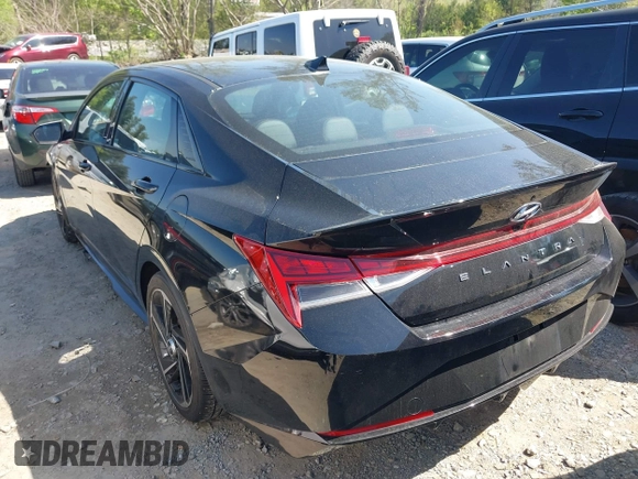 2023 Hyundai Elantra N Line z VIN KMHLR4AF9PU517535, wystawiony jako IAAI lot #41983629 z przebiegiem 20 988 mil mil oraz . Historia ofert i sprzedaży dostępna na DreamBid. Obrazek 3.
