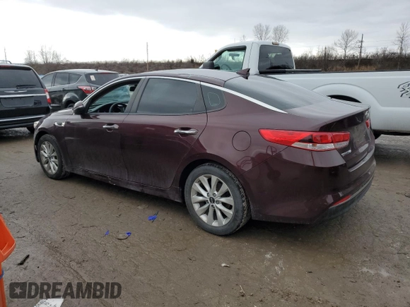 2017 Kia Optima LX with VIN 5XXGT4L35HG166544, listed as a Copart auction lot 43211275 with 124,274 mi miles and Clean Title. Bid and sale history available at carsss.com. Image 2.
