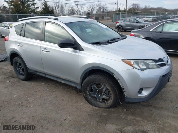 2014 Toyota RAV4 LE with VIN JTMBFREVXED062425, listed as a IAAI auction lot 41602971 with 180,960 mi miles. Bid and sale history available at carsss.com. Image 1.