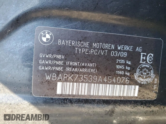 2009 BMW 3 Series 328i xDrive z VIN WBAPK73539A454076, wystawiony jako Copart lot #49962565 z przebiegiem 319 544 mil mil oraz Czysty tytuł • Clean title. Historia ofert i sprzedaży dostępna na DreamBid. Obrazek 12.