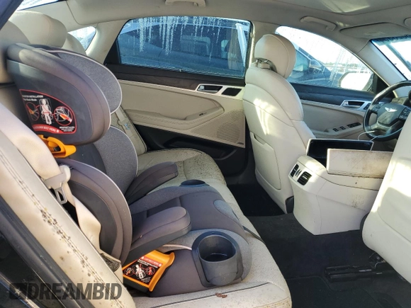 2016 Hyundai Genesis 3.8L with VIN KMHGN4JE8GU107099, listed as a Copart auction lot 73823554 with 0 mi miles and Salvage Title. Bid and sale history available at carsss.com. Image 10.