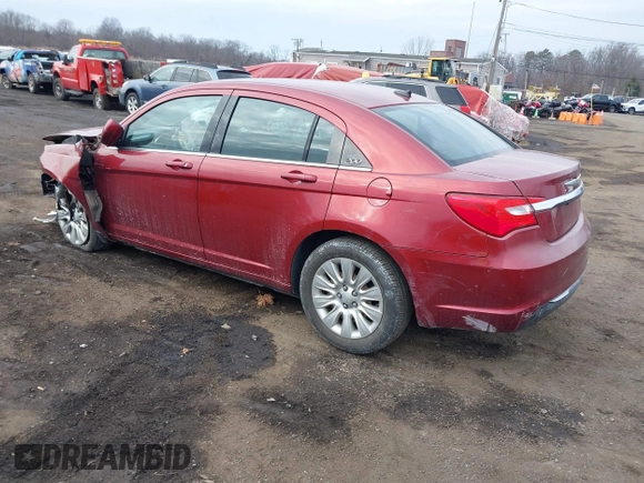 2013 Chrysler 200 LX with VIN 1C3CCBAG9DN736315, listed as a IAAI auction lot 41312803 with 78,344 mi miles. Bid and sale history available at carsss.com. Image 3.