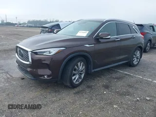 2020 Infiniti QX50 Luxe with VIN 3PCAJ5M10LF119755, listed as a IAAI auction lot 41356089 with 39,243 mi miles and . Bid and sale history available at DreamBid. Image 2.