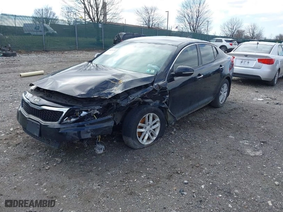 2012 Kia Optima LX with VIN 5XXGM4A7XCG017199, listed as a IAAI auction lot 41811678 with 168,691 mi miles. Bid and sale history available at carsss.com. Image 2.