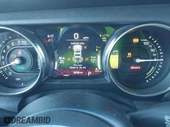 2022 Jeep Wrangler Unlimited Sahara with VIN 1C4JJXP64NW192452, listed as a IAAI auction lot 41631295 with 23,738 mi miles and . Bid and sale history available at DreamBid. Image 7.