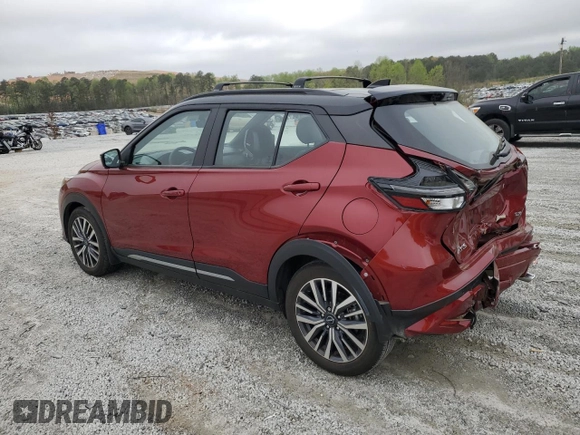 2023 Nissan Kicks SR with VIN 3N1CP5DV6PL512065, listed as a Copart auction lot 51049495 with 25,128 mi miles and Salvage Title. Bid and sale history available at carsss.com. Image 2.