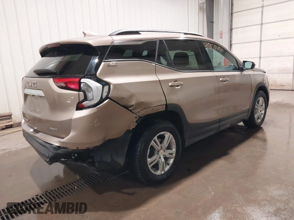 2018 GMC Terrain SLE z VIN 3GKALTEV8JL386984, wystawiony jako IAAI lot #41815320 z przebiegiem 67 230 mil mil oraz . Historia ofert i sprzedaży dostępna na DreamBid. Obrazek 4.