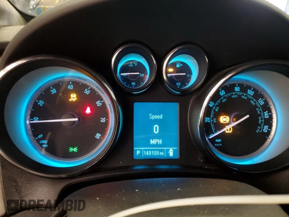 2016 Buick Verano with VIN 1G4PP5SK4G4110635, listed as a Copart auction lot 43704355 with 149,109 mi miles and Non Repairable. Bid and sale history available at DreamBid. Image 9.