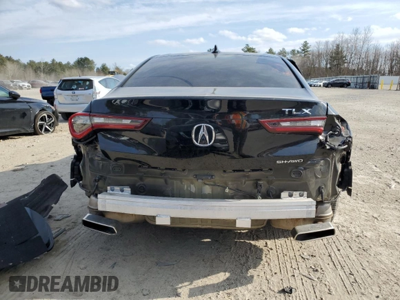 2021 Acura TLX w/Technology Package with VIN 19UUB6F4XMA006575, listed as a Copart auction lot 48488485 with 41,232 mi miles and Non Repairable. Bid and sale history available at carsss.com. Image 6.
