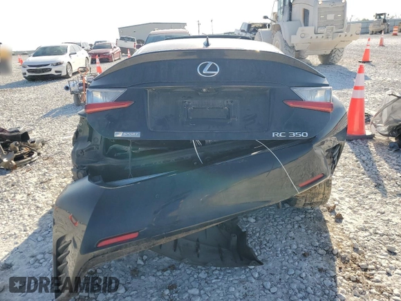 2015 Lexus RC 350 F Sport with VIN JTHHE5BC0F5000373, listed as a Copart auction lot 52187075 with Not provided miles and Salvage title. Bid and sale history available at DreamBid. Image 6.