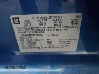 2015 Chevrolet Silverado 1500 LTZ with VIN 1GCVKSEC2FZ325719, listed as a Copart auction lot 79193314 with 0 mi miles and Salvage Title. Bid and sale history available at carsss.com. Image 14.