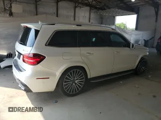 2018 Mercedes-Benz GLS 63 AMG with VIN 4JGDF7FE9JB035729, listed as a Copart auction lot 63685195 with 89,958 mi miles and Salvage title. Bid and sale history available at DreamBid. Image 3.