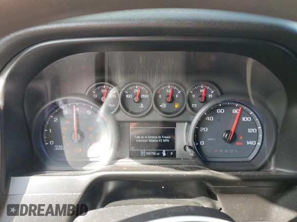 2019 Chevrolet Silverado 1500 Custom with VIN 3GCPYBEH8KG216596, listed as a Copart auction lot 49836325 with 165,756 mi miles and Salvage Title. Bid and sale history available at DreamBid. Image 9.