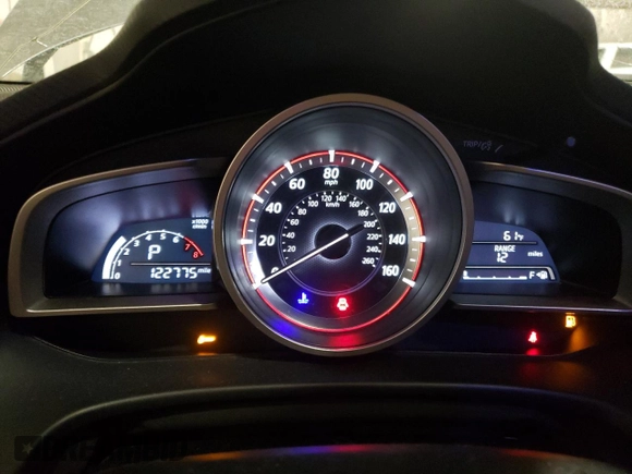 2016 Mazda 3 i Sport with VIN JM1BM1U7XG1304032, listed as a Copart auction lot 46791905 with 122,775 mi miles and Salvage Title. Bid and sale history available at carsss.com. Image 9.
