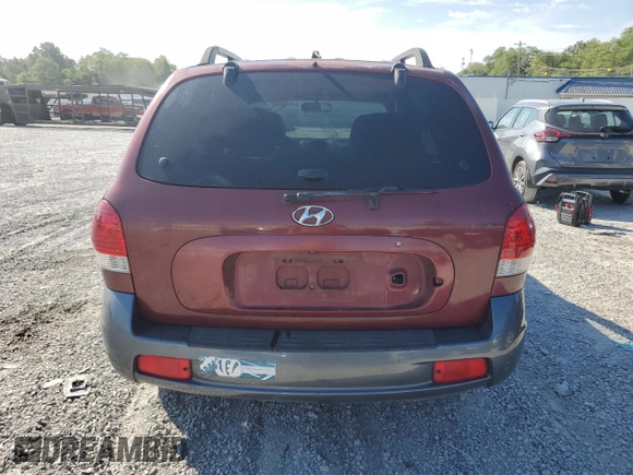 2005 Hyundai Santa Fe GLS with VIN KM8SC13D65U936463, listed as a Copart auction lot 67032944 with 186,292 mi miles and Salvage Title. Bid and sale history available at DreamBid. Image 6.