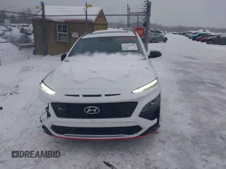 2023 Hyundai Kona N Line with VIN KM8K3CA30PU932711, listed as a IAAI auction lot 41296740 with 53,994 mi miles. Bid and sale history available at carsss.com. Image 12.