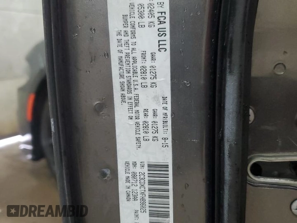 2015 Dodge Charger RT with VIN 2C3CDXCTXFH896025, listed as a Copart auction lot 52305545 with 178,152 mi miles and Salvage Title. Bid and sale history available at DreamBid. Image 13.