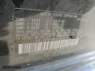 2020 Subaru Impreza Sport with VIN 4S3GKAM65L3610010, listed as a Copart auction lot 72472574 with 37,015 mi miles and Salvage Title. Bid and sale history available at carsss.com. Image 12.