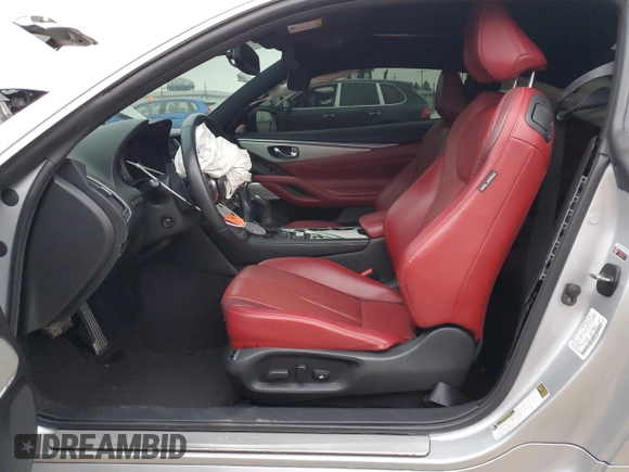 2017 Infiniti Q60 Red Sport 400 with VIN JN1FV7ELXHM701983, listed as a Copart auction lot 84379614 with 44,784 mi miles and Salvage title. Bid and sale history available at DreamBid. Image 7.