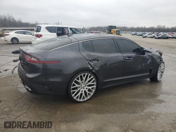 2021 Kia Stinger GT-Line with VIN KNAE15LA0M6088861, listed as a Copart auction lot 44273725 with 67,389 mi miles and Salvage Title. Bid and sale history available at DreamBid. Image 3.