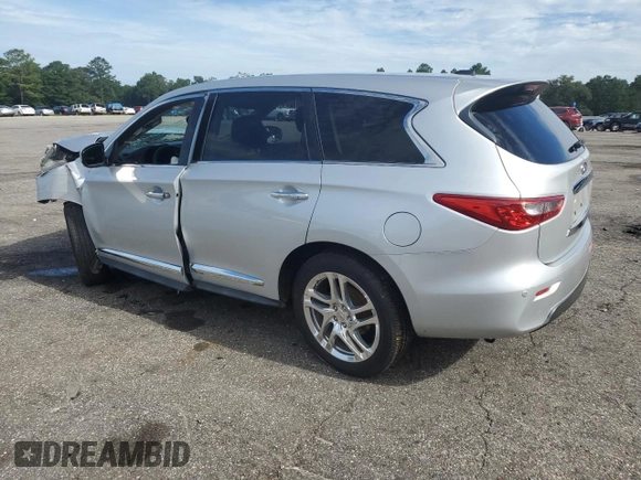 2013 Infiniti JX35 with VIN 5N1AL0MN7DC326900, listed as a Copart auction lot 64036644 with 0 mi miles and Salvage Title. Bid and sale history available at carsss.com. Image 2.