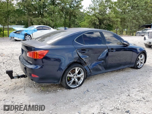 2009 Lexus IS 250 with VIN JTHBK262395095515, listed as a Copart auction lot 59943765 with 170,234 mi miles and Salvage title. Bid and sale history available at DreamBid. Image 3.
