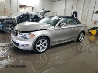 2013 BMW 1 Series 128i with VIN WBAUL7C51DVU09218, listed as a Copart auction lot 53357235 with 119,644 mi miles and Salvage Title. Bid and sale history available at carsss.com. Image 1.
