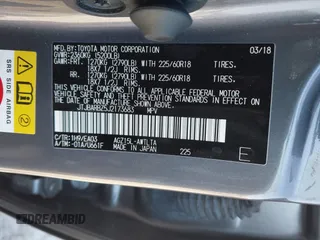 2018 Lexus NX with VIN JTJBARBZ5J2173683, listed as a IAAI auction lot 41353433 with 48,867 mi miles. Bid and sale history available at carsss.com. Image 9.