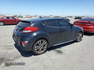 2016 Hyundai Veloster Turbo with VIN KMHTC6AE8GU281075, listed as a Copart auction lot 61605505 with 125,904 mi miles and Salvage title. Bid and sale history available at DreamBid. Image 3.