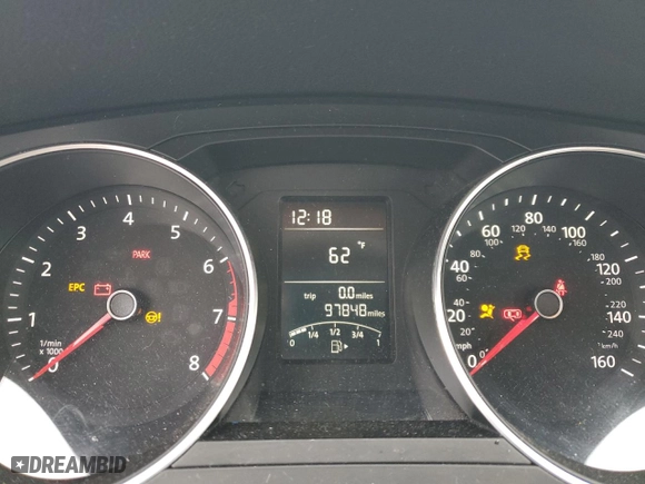2017 Volkswagen Jetta 1.4T S with VIN 3VW167AJ8HM275964, listed as a Copart auction lot 46069135 with 97,848 mi miles and Salvage Title. Bid and sale history available at carsss.com. Image 9.